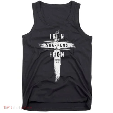 Iron Sharpens Iron Proverbs 2717 Christian Tank Top
