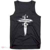 Iron Sharpens Iron Proverbs 2717 Christian Tank Top thumb 0
