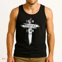 Iron Sharpens Iron Proverbs 2717 Christian Tank Top thumb 3