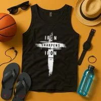 Iron Sharpens Iron Proverbs 2717 Christian Tank Top thumb 4