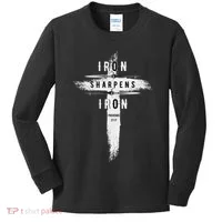 Iron Sharpens Iron Proverbs 2717 Christian Kids Long Sleeve Shirt thumb 0