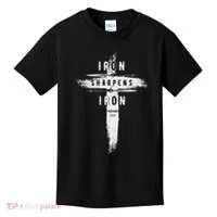 Iron Sharpens Iron Proverbs 2717 Christian Kids T-Shirt thumb 0