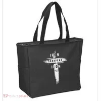 Iron Sharpens Iron Proverbs 2717 Christian Tote Bag thumb 2