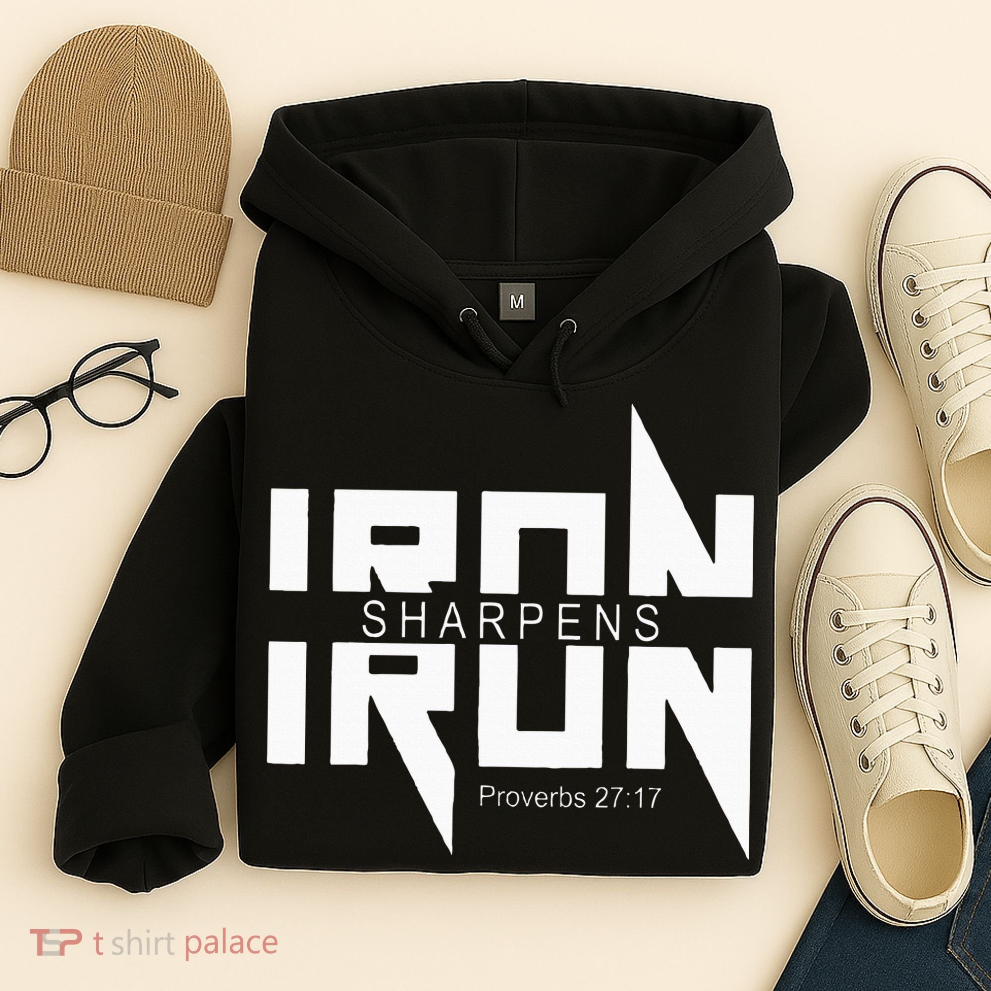 Iron Sharpens Iron Bible Jesus Faith Religious Christian Hoodie