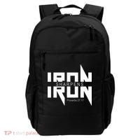 Iron Sharpens Iron Bible Jesus Faith Religious Christian Backpack thumb 0