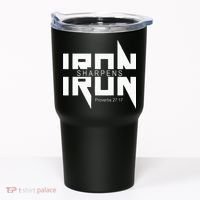 Iron Sharpens Iron Bible Jesus Faith Religious Christian Tumbler thumb 0
