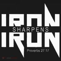 Iron Sharpens Iron Bible Jesus Faith Religious Christian Mousepad thumb 1