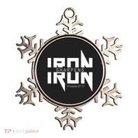 Iron Sharpens Iron Bible Jesus Faith Religious Christian Ornament thumb 0