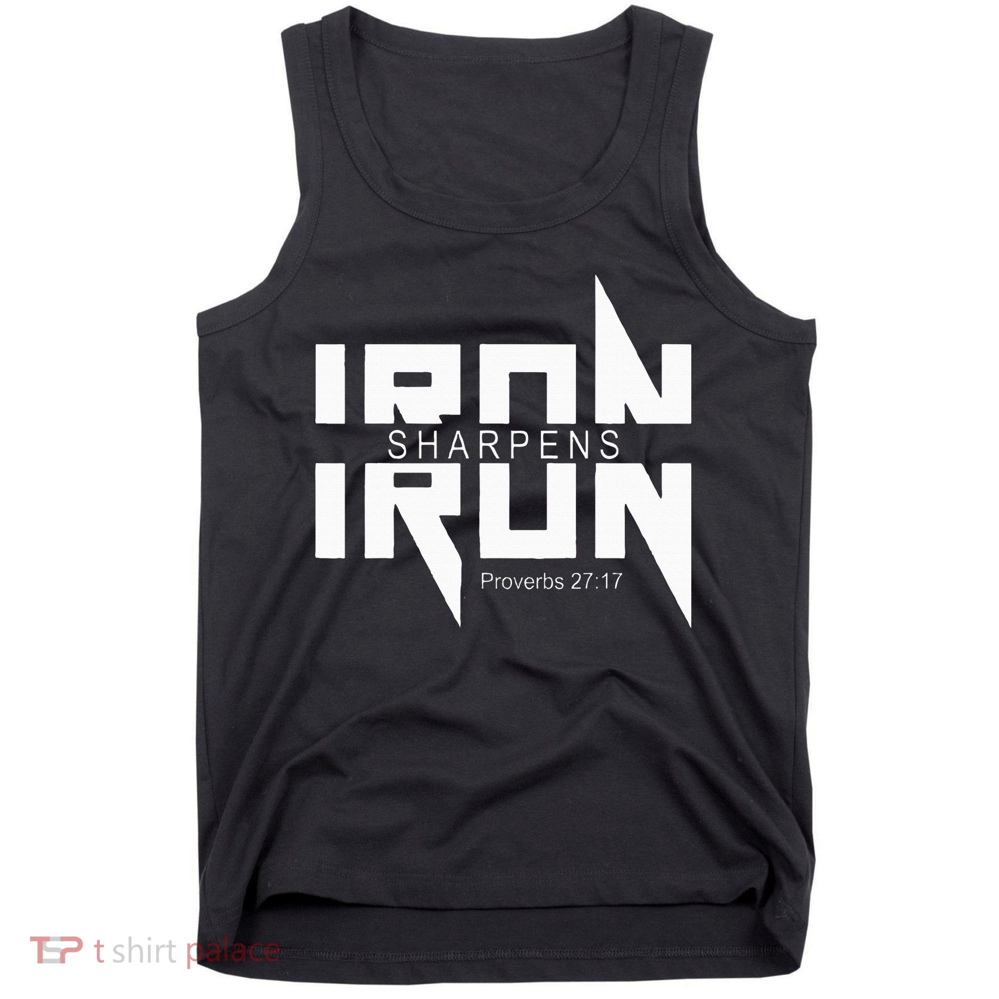 Iron Sharpens Iron Bible Jesus Faith Religious Christian Tank Top