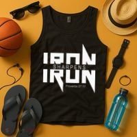 Iron Sharpens Iron Bible Jesus Faith Religious Christian Tank Top thumb 4