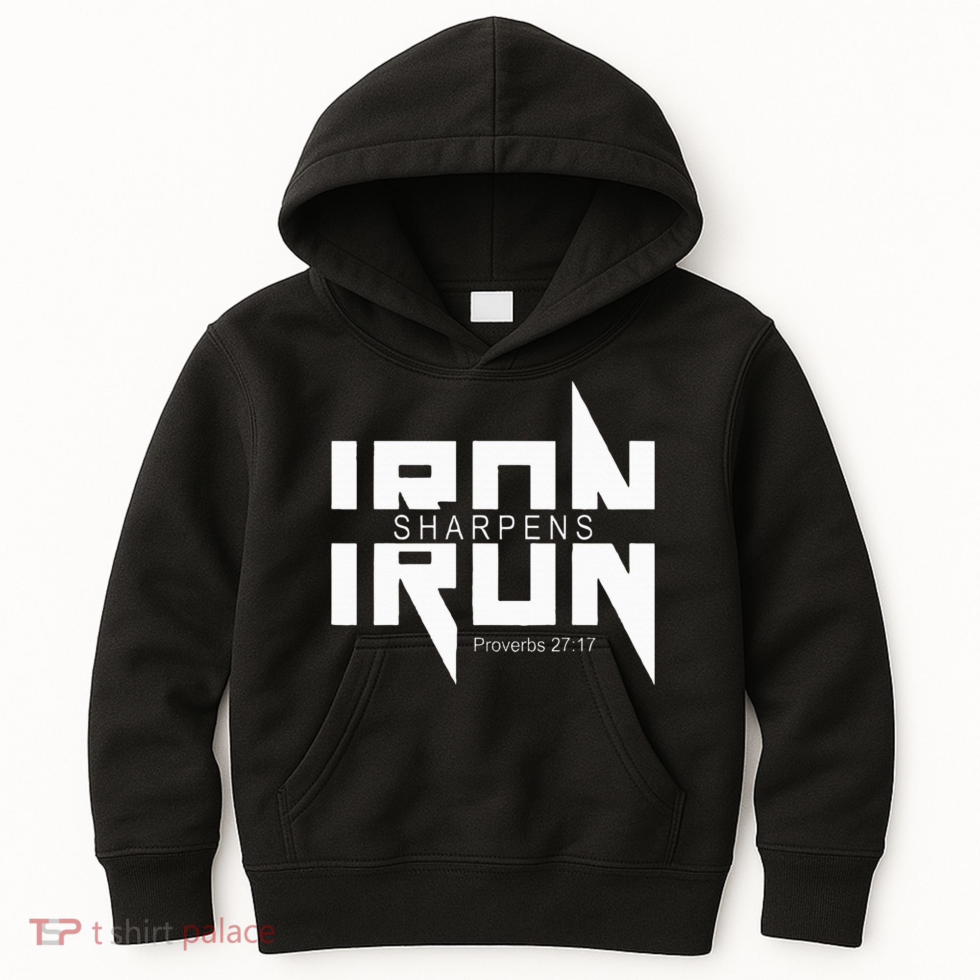 Iron Sharpens Iron Bible Jesus Faith Religious Christian Kids Hoodie
