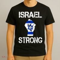 Israel Strong I Stand With Israel Israeli Flag Support T-Shirt thumb 3