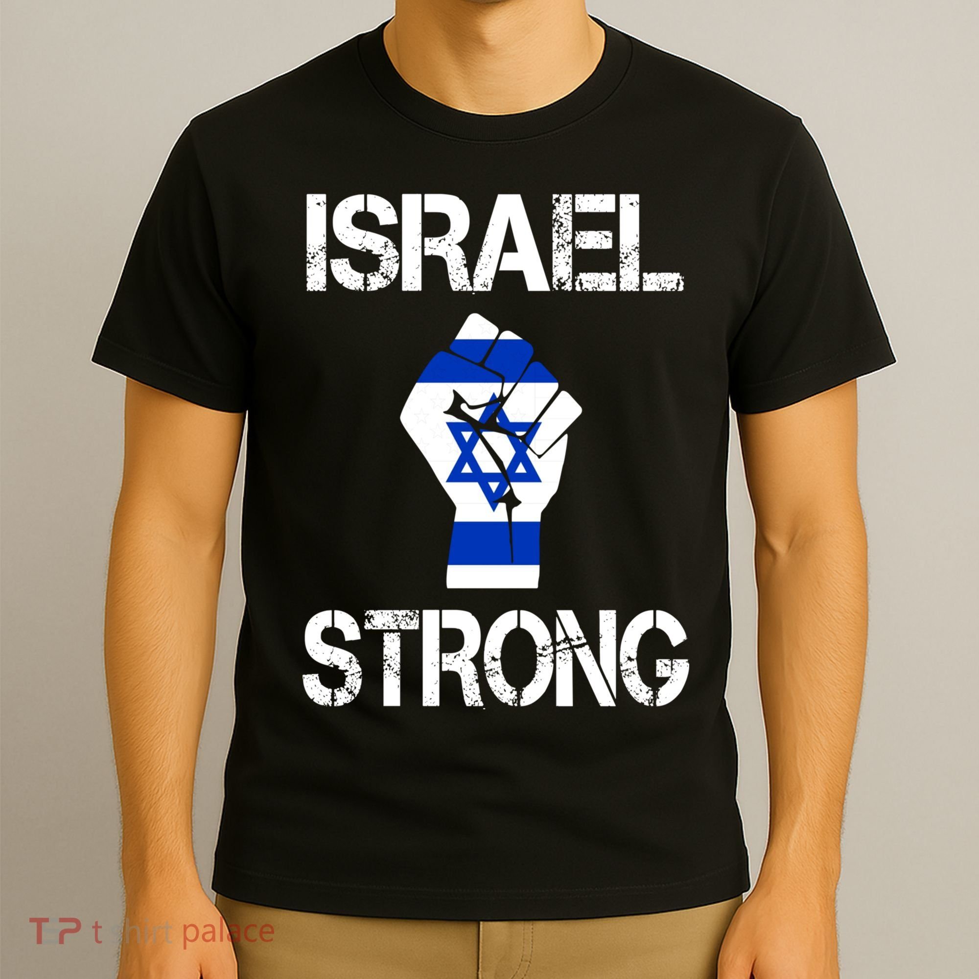 Israel Strong I Stand With Israel Israeli Flag Support T-Shirt