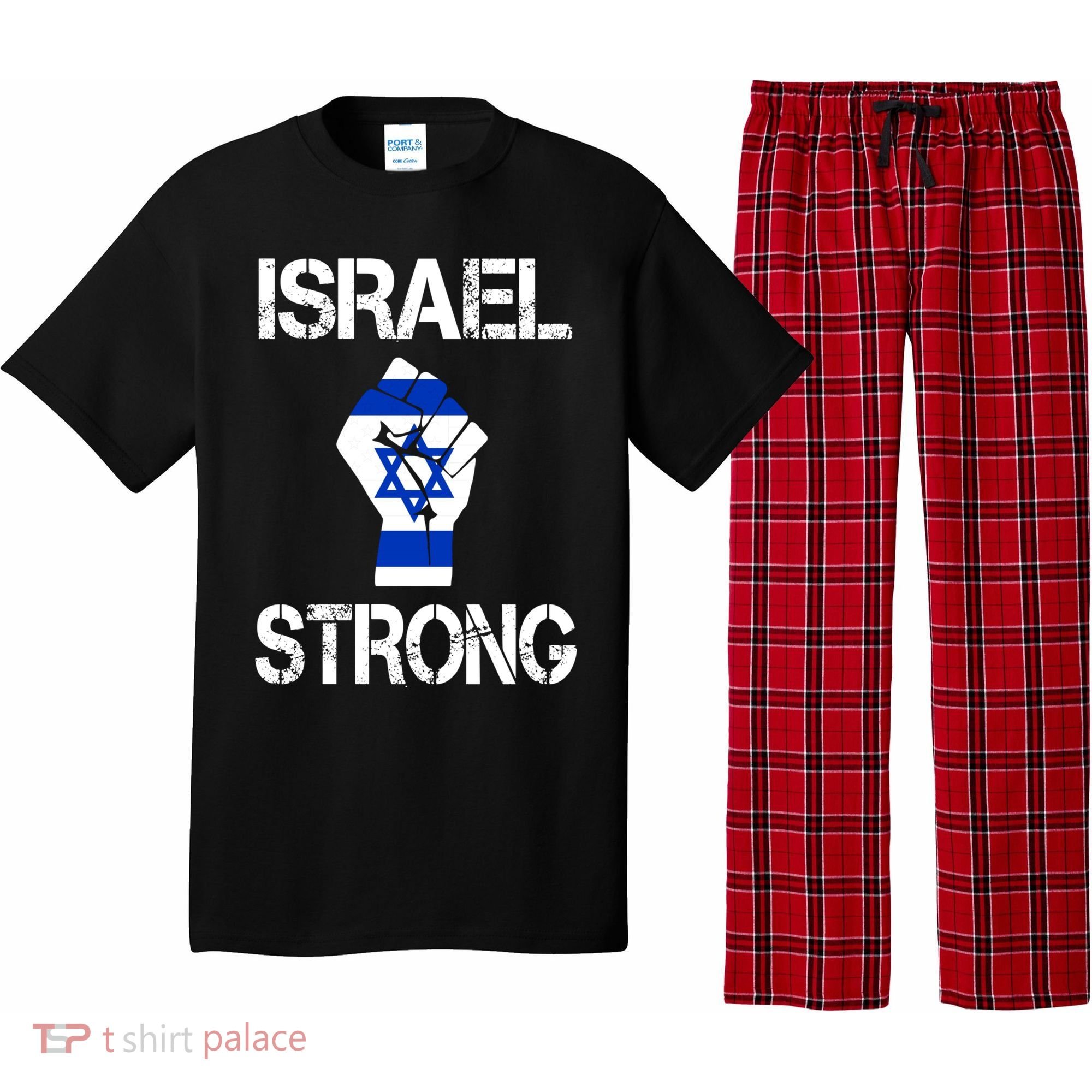 Israel Strong I Stand With Israel Israeli Flag Support Pajama Set