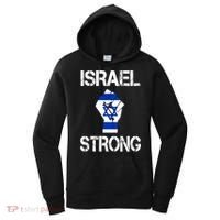 Israel Strong I Stand With Israel Israeli Flag Support Women's Hoodie thumb 0