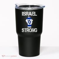 Israel Strong I Stand With Israel Israeli Flag Support Tumbler thumb 0