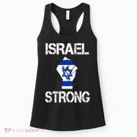 Israel Strong I Stand With Israel Israeli Flag Support Women's Tank Top thumb 0
