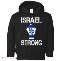 Israel Strong I Stand With Israel Israeli Flag Support Toddler Hoodie thumb 0
