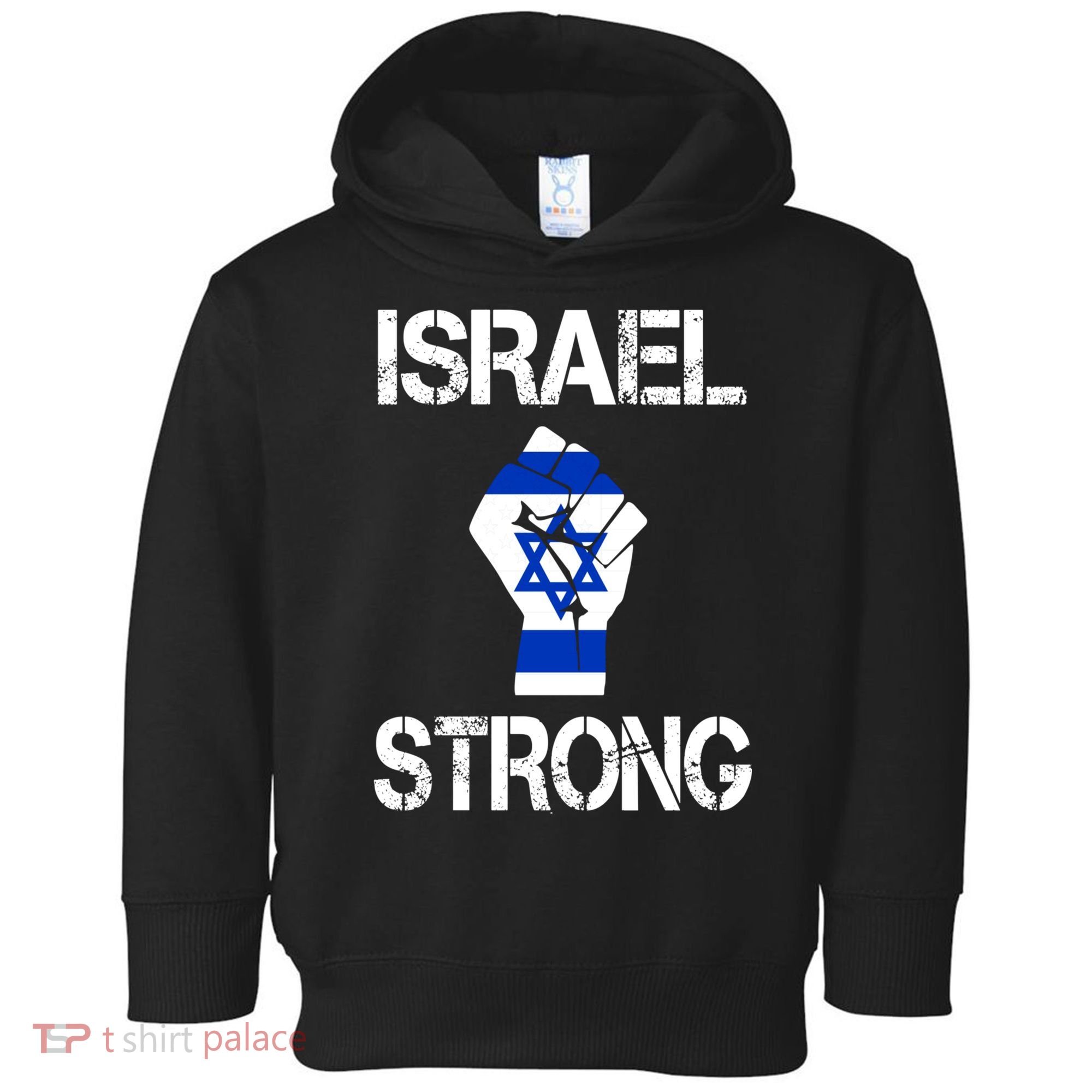 Israel Strong I Stand With Israel Israeli Flag Support Toddler Hoodie