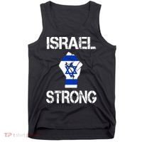 Israel Strong I Stand With Israel Israeli Flag Support Tank Top thumb 0