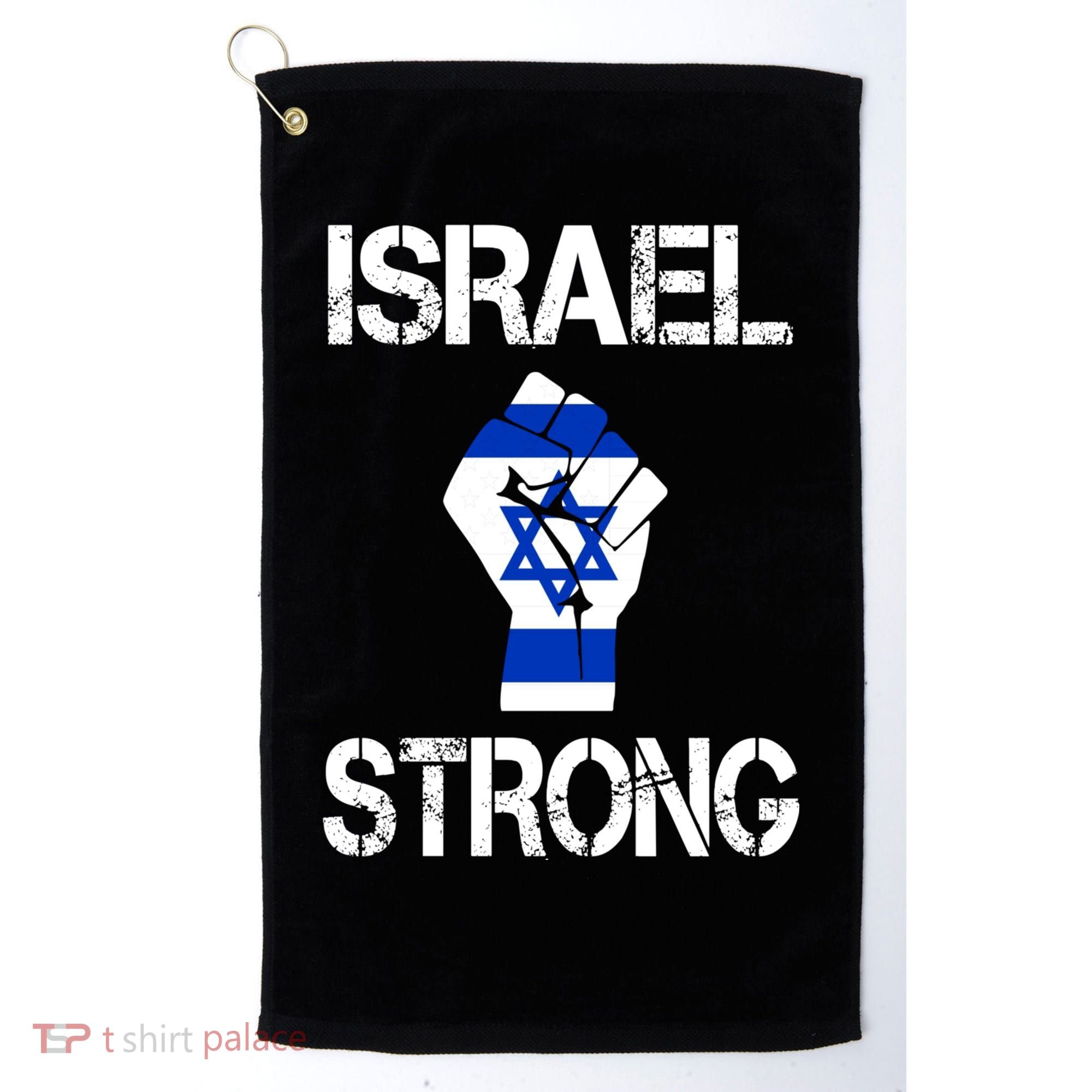 Israel Strong I Stand With Israel Israeli Flag Support Golf Towel