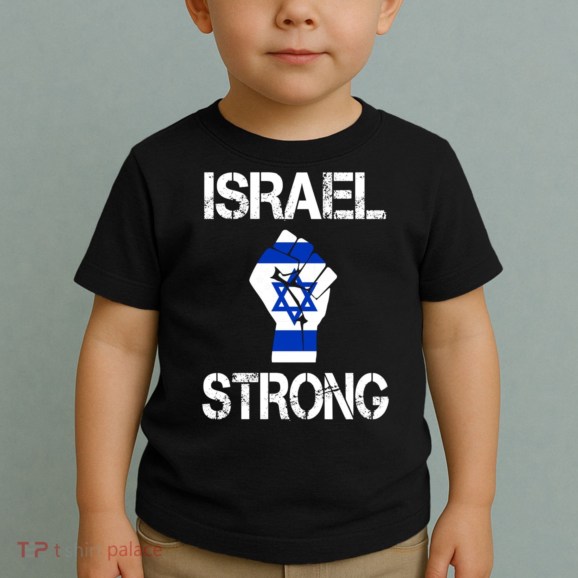 Israel Strong I Stand With Israel Israeli Flag Support Toddler T-Shirt