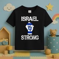 Israel Strong I Stand With Israel Israeli Flag Support Toddler T-Shirt thumb 3