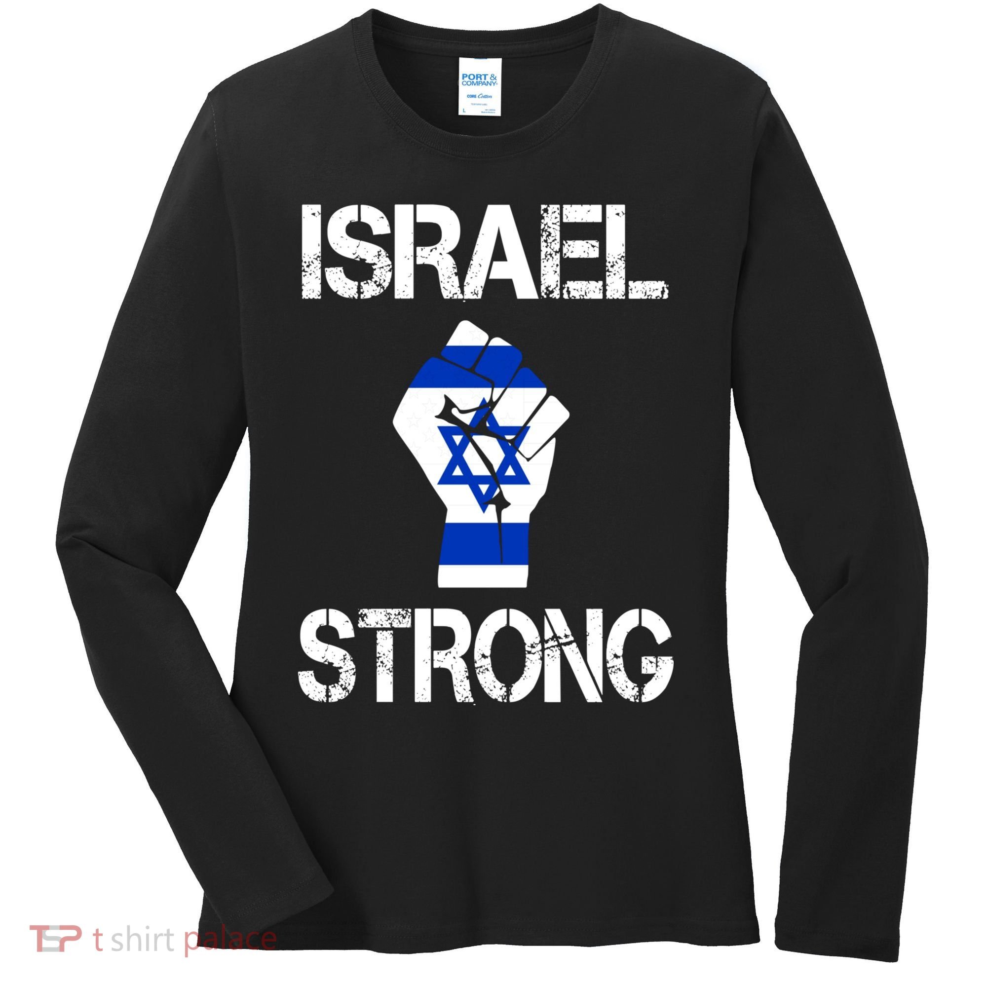 Israel Strong I Stand With Israel Israeli Flag Support Women's Long Sleeve Shirt