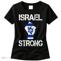 Israel Strong I Stand With Israel Israeli Flag Support Women's T-Shirt thumb 0