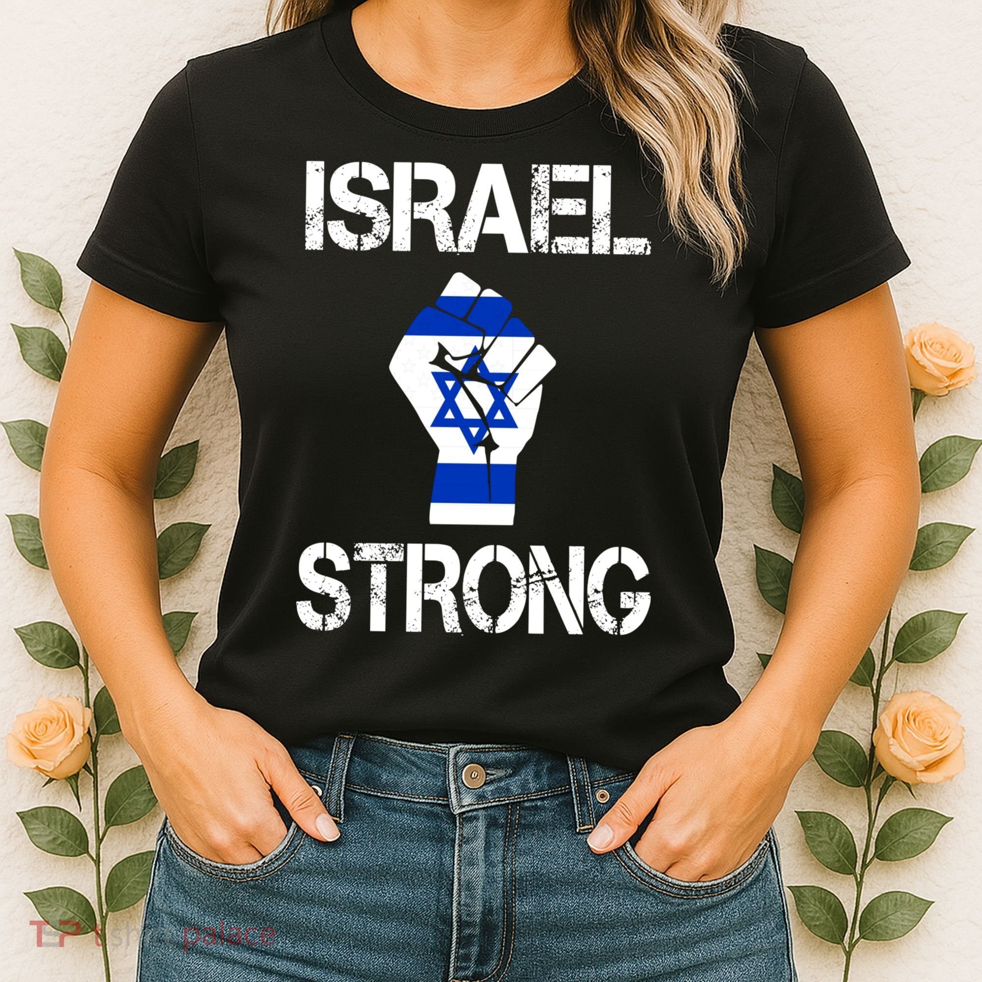 Israel Strong I Stand With Israel Israeli Flag Support Women's T-Shirt