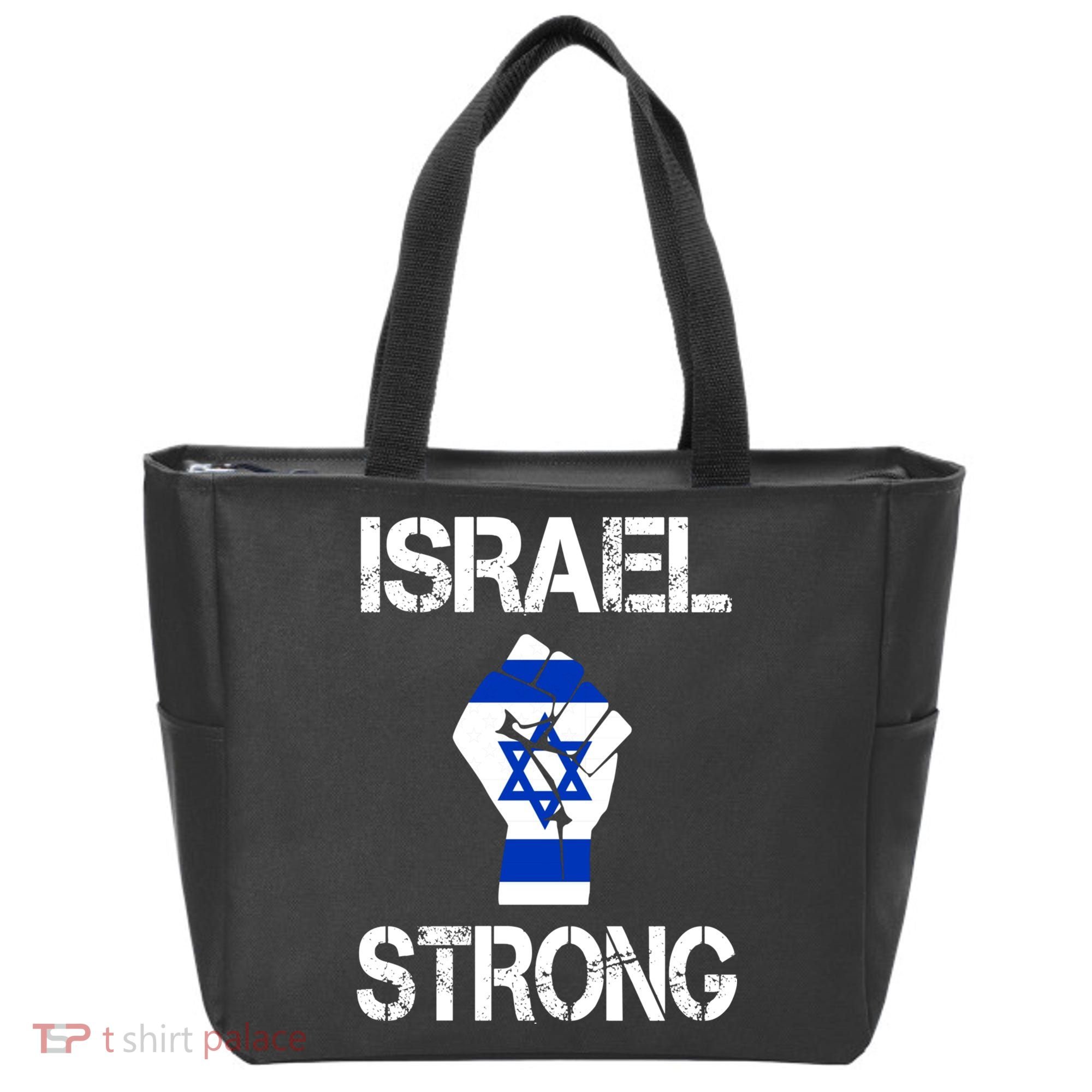 Israel Strong I Stand With Israel Israeli Flag Support Tote Bag