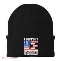 I Support ICE US Immigration And Customs Enforcement Beanie thumb 0