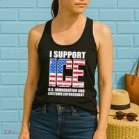 I Support ICE US Immigration And Customs Enforcement Women's Tank Top thumb 2