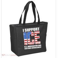I Support ICE US Immigration And Customs Enforcement Tote Bag thumb 2
