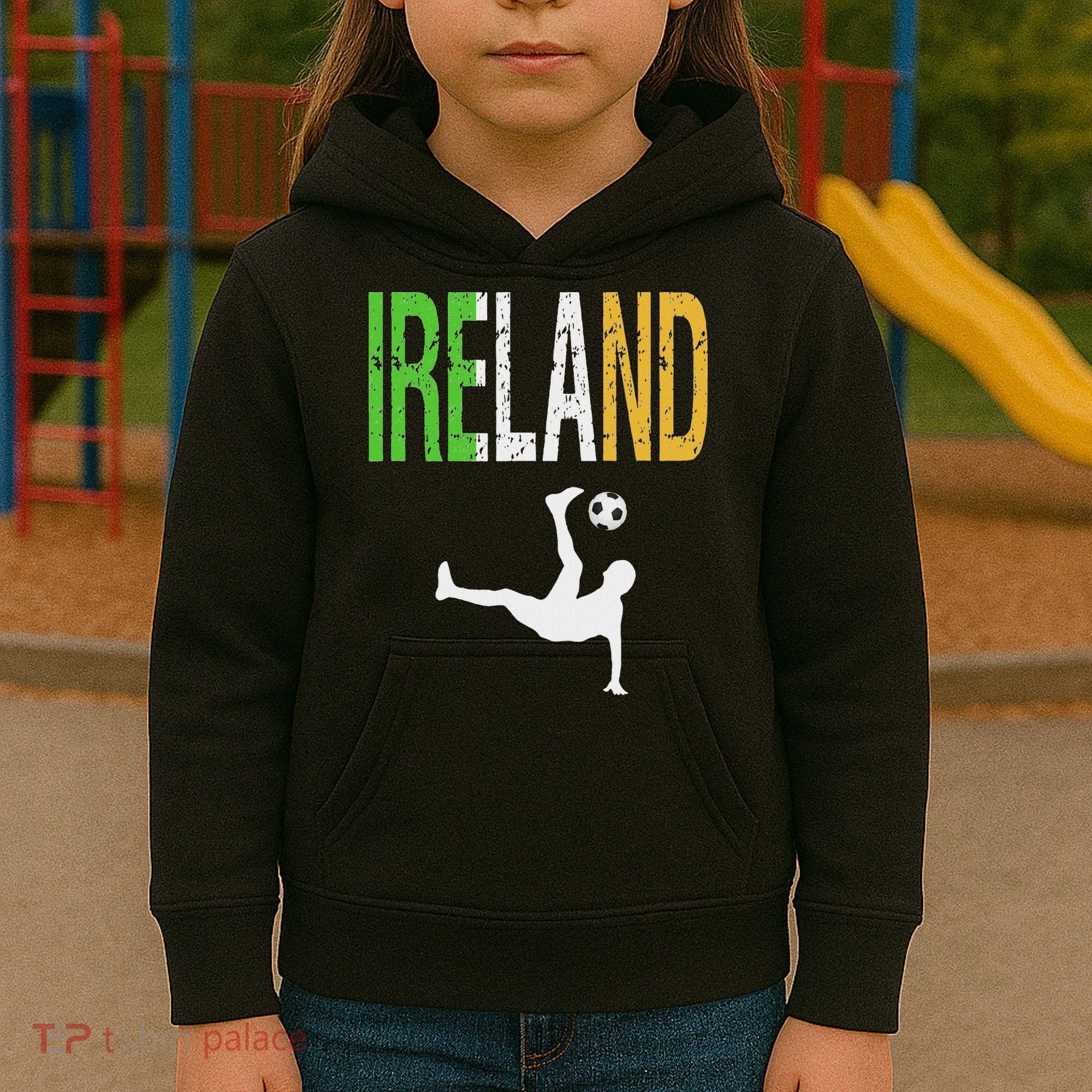 Ireland Soccer Irish Football Kids Hoodie
