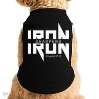 Iron Sharpens Iron Bible Jesus Faith Religious Christian Doggie Tank thumb 0