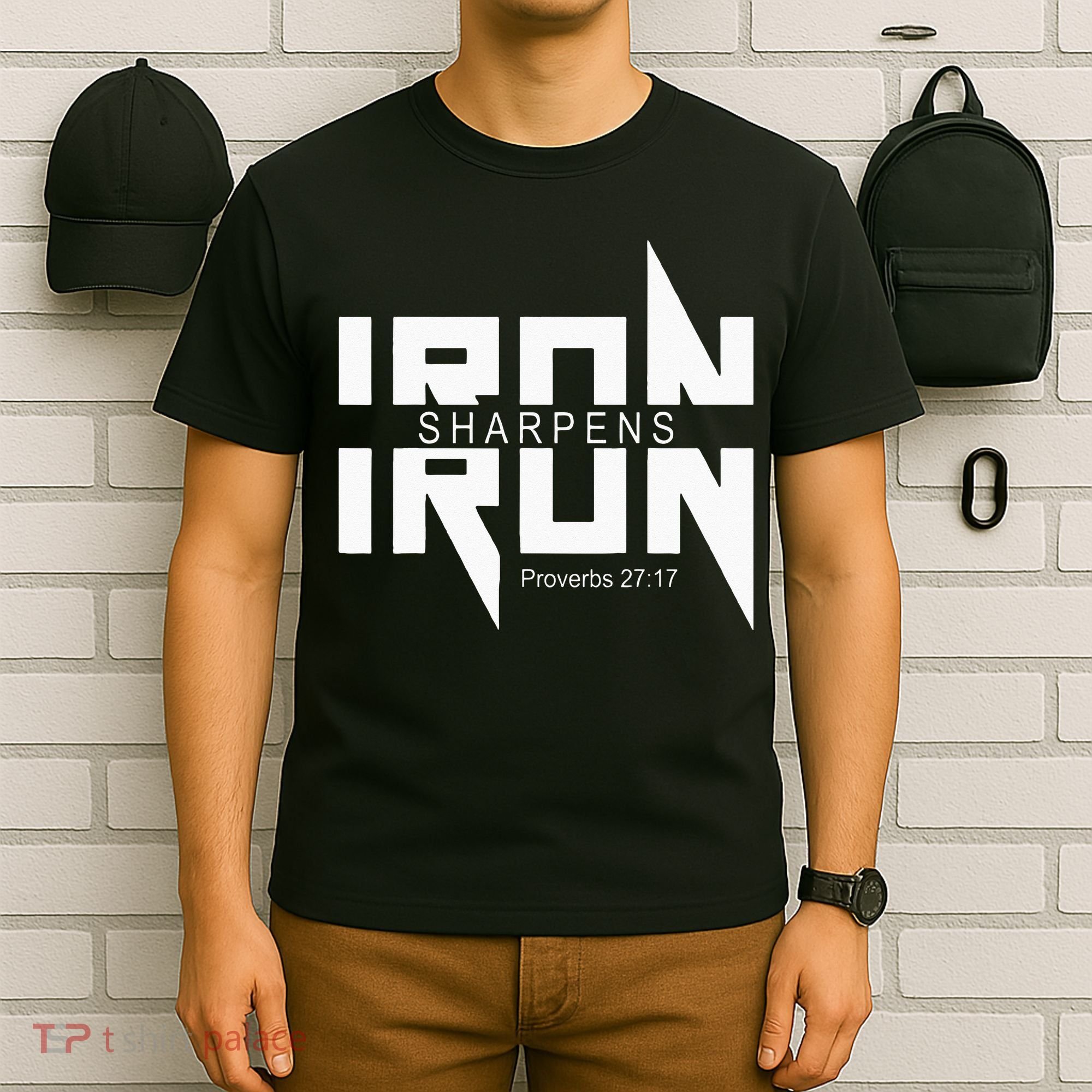 Iron Sharpens Iron Bible Jesus Faith Religious Christian T-Shirt