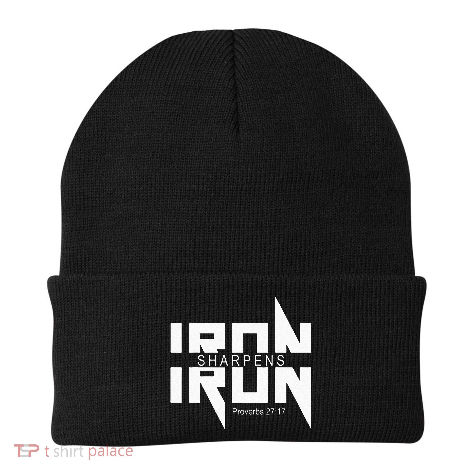Iron Sharpens Iron Bible Jesus Faith Religious Christian Beanie