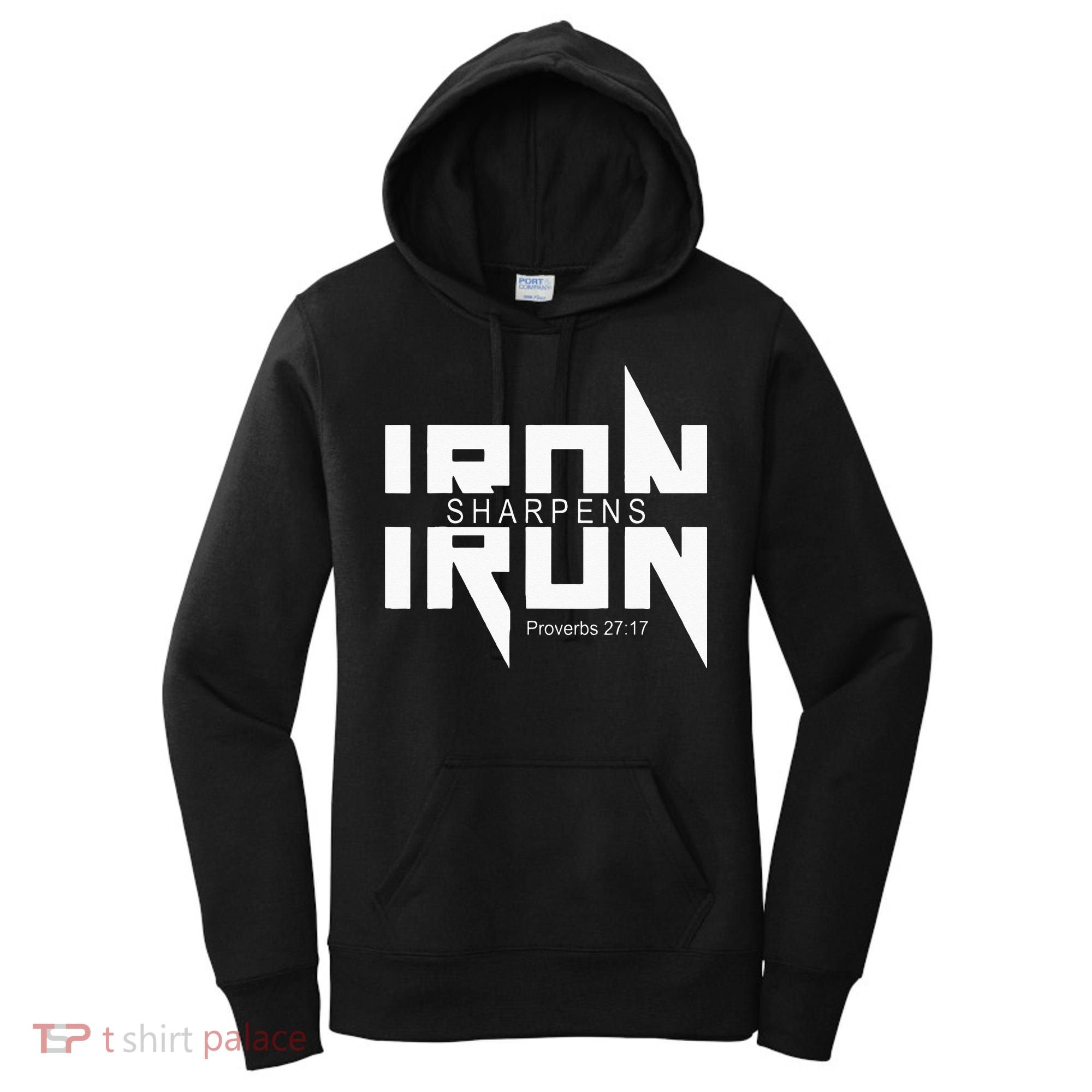 Iron Sharpens Iron Bible Jesus Faith Religious Christian Women's Hoodie