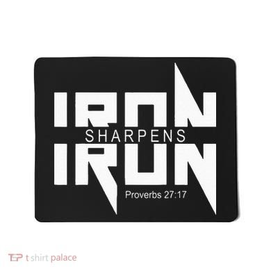 Iron Sharpens Iron Bible Jesus Faith Religious Christian Mousepad