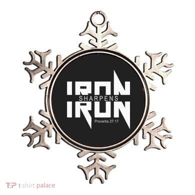Iron Sharpens Iron Bible Jesus Faith Religious Christian Ornament