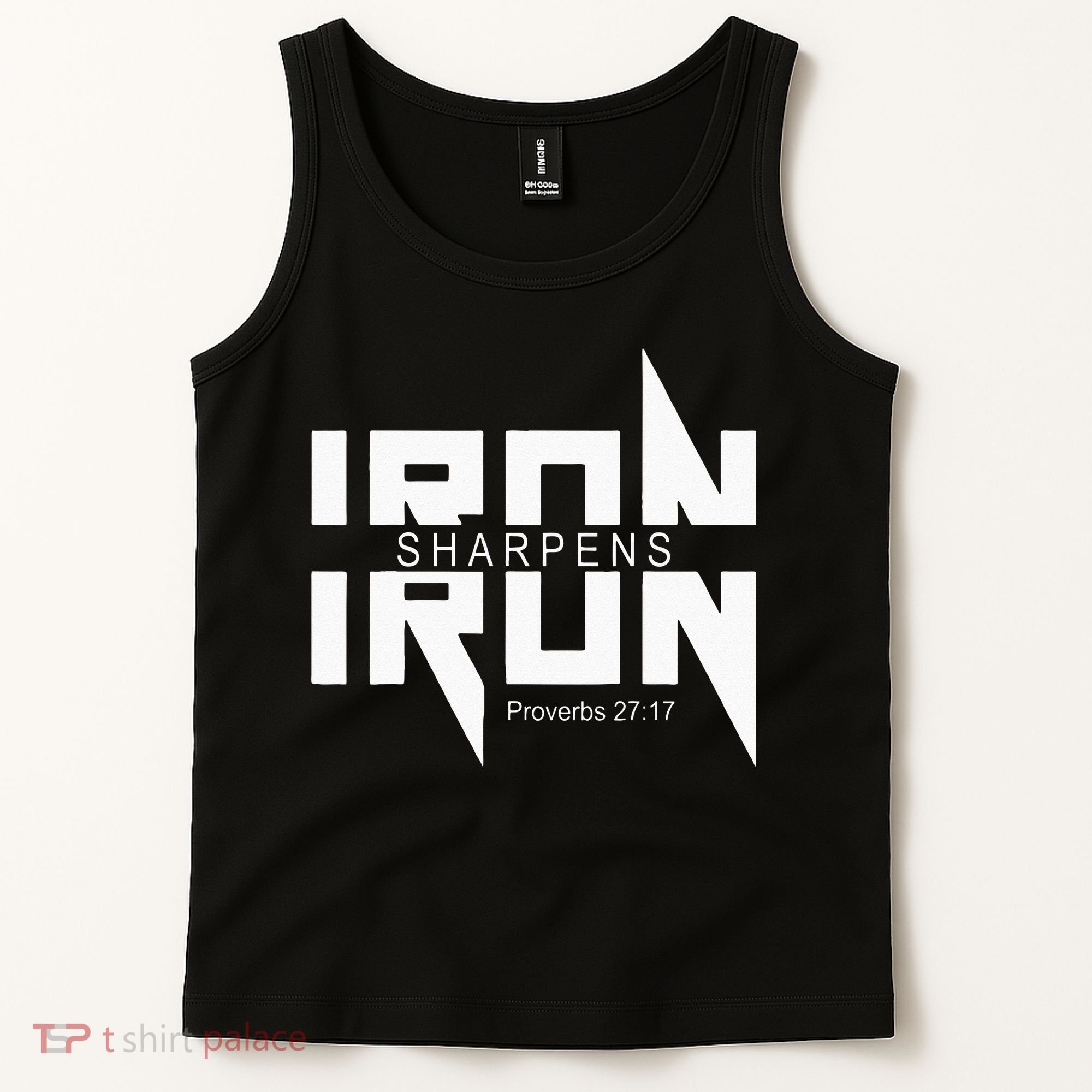 Iron Sharpens Iron Bible Jesus Faith Religious Christian Tank Top