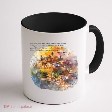 Israel Skyline Coffee Mug back