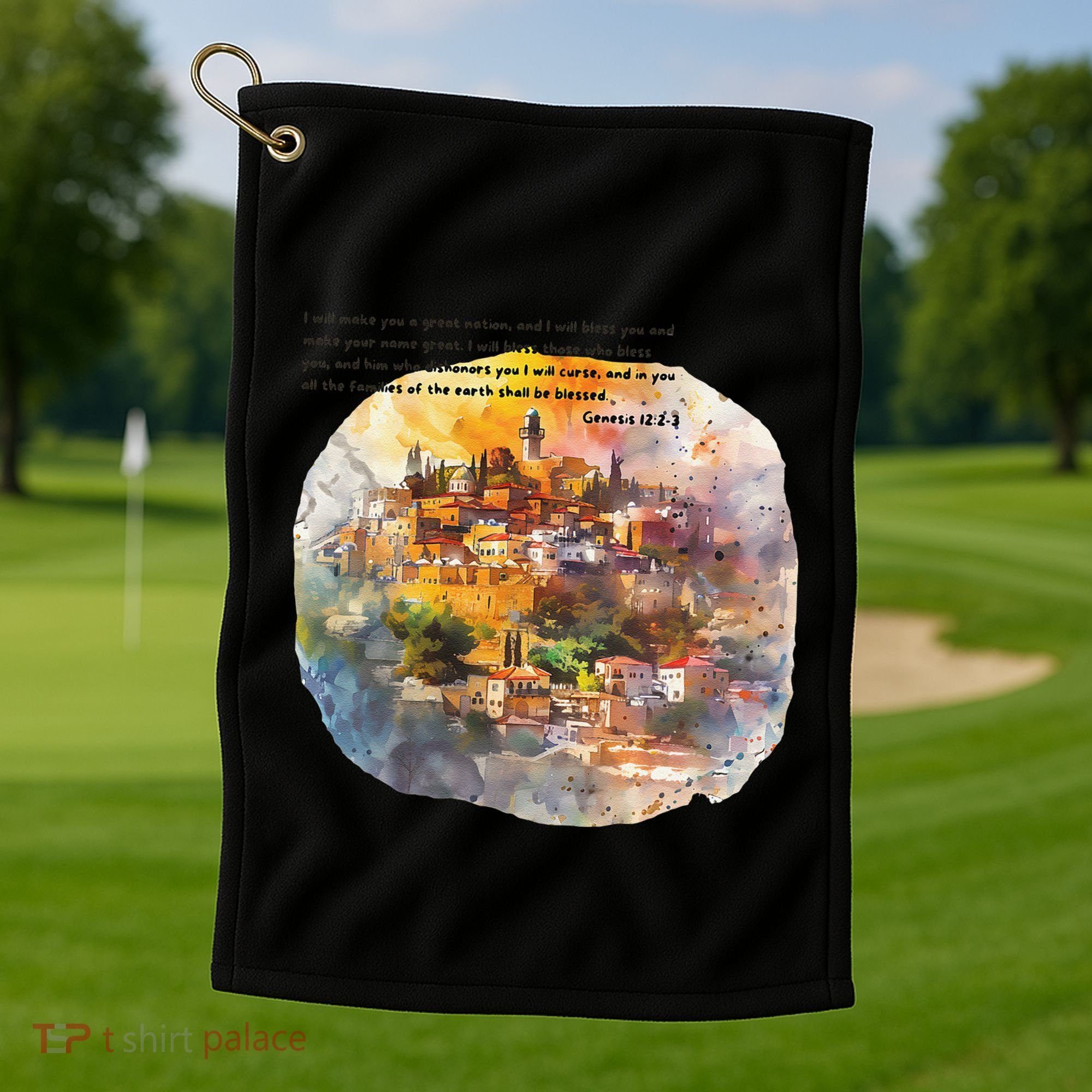 Israel Skyline Golf Towel