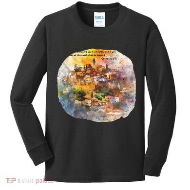 Israel Skyline Kids Long Sleeve Shirt