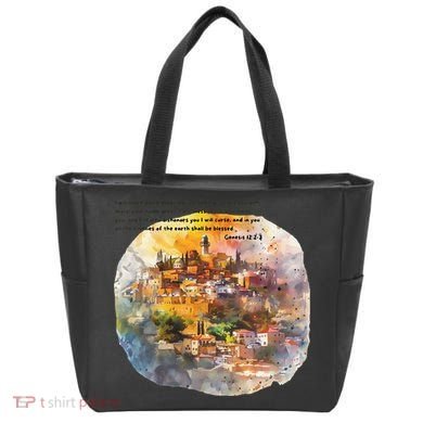 Israel Skyline Tote Bag