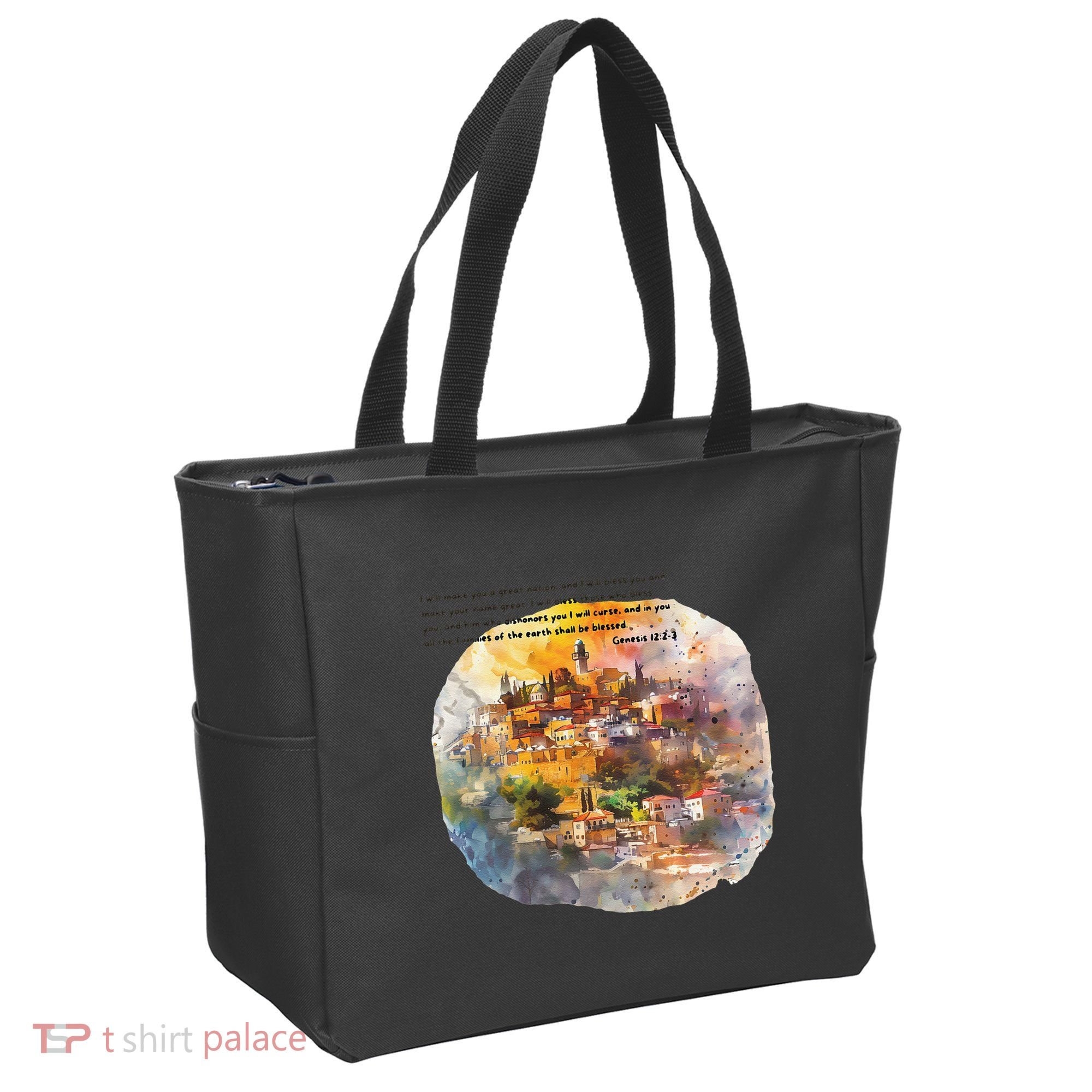 Israel Skyline Tote Bag