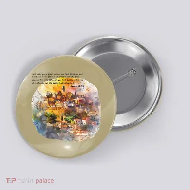 Israel Skyline Button