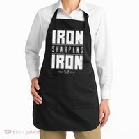 Iron Sharpens Iron Christian Men Bible Scripture Gym Workout Apron thumb 2
