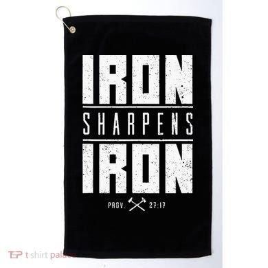 Iron Sharpens Iron Christian Men Bible Scripture Gym Workout Golf Towel